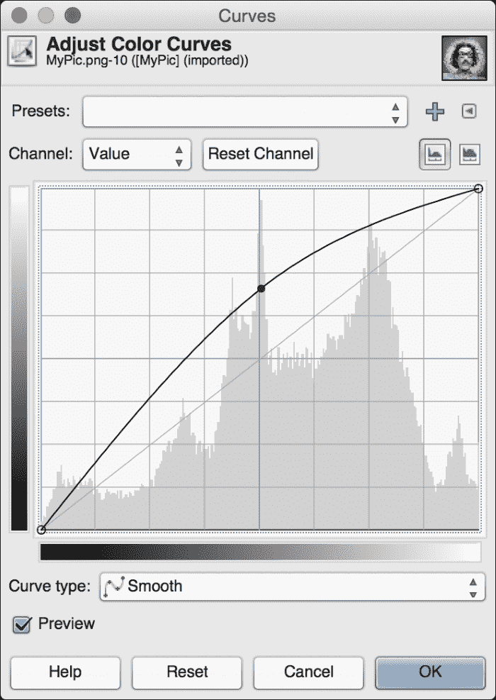 Making subtle color shifts with curves