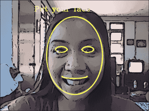 Showing the user where to put their face