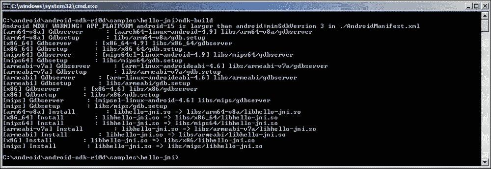 Installing and configuring Android NDK