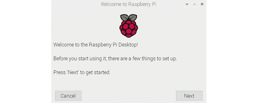 Figure 31: Welcome window on Raspbian 