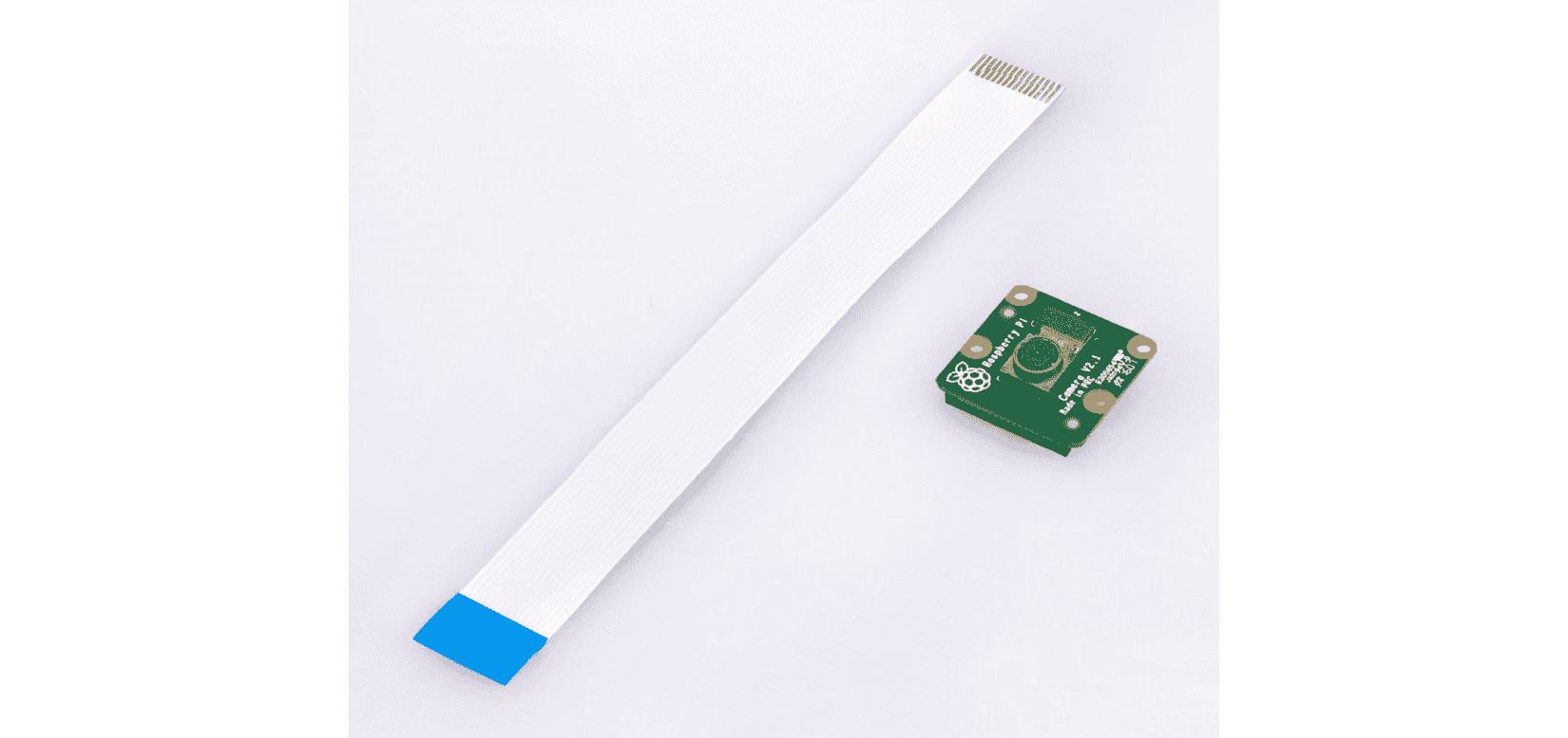 Figure 7: The Pi camera board and the CSI interface ribbon 